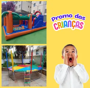 Splash com piscina de bolinhas e cama elástica